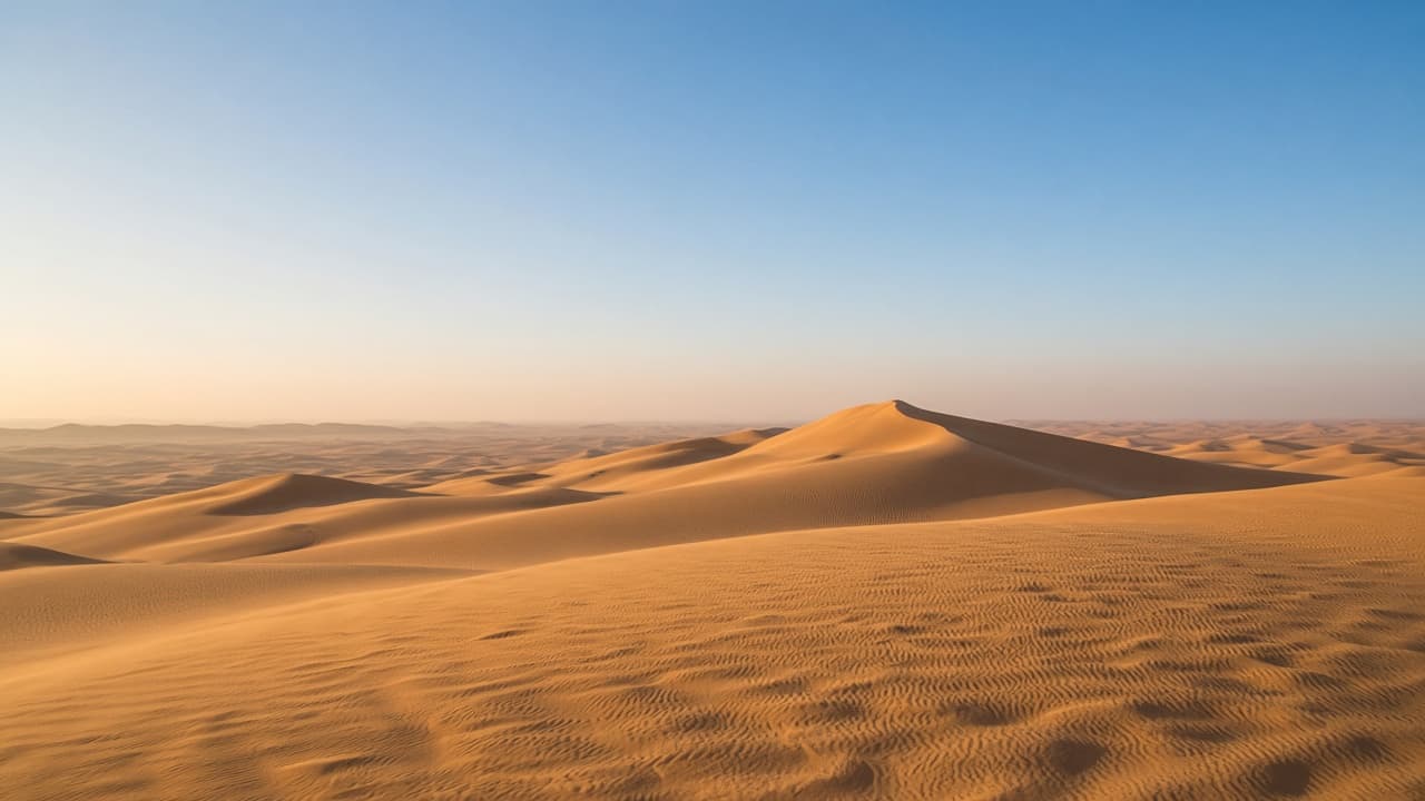 Open Rajasthan desert landscape with soft dune ridges